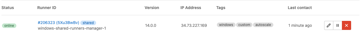 Instance runner IP address